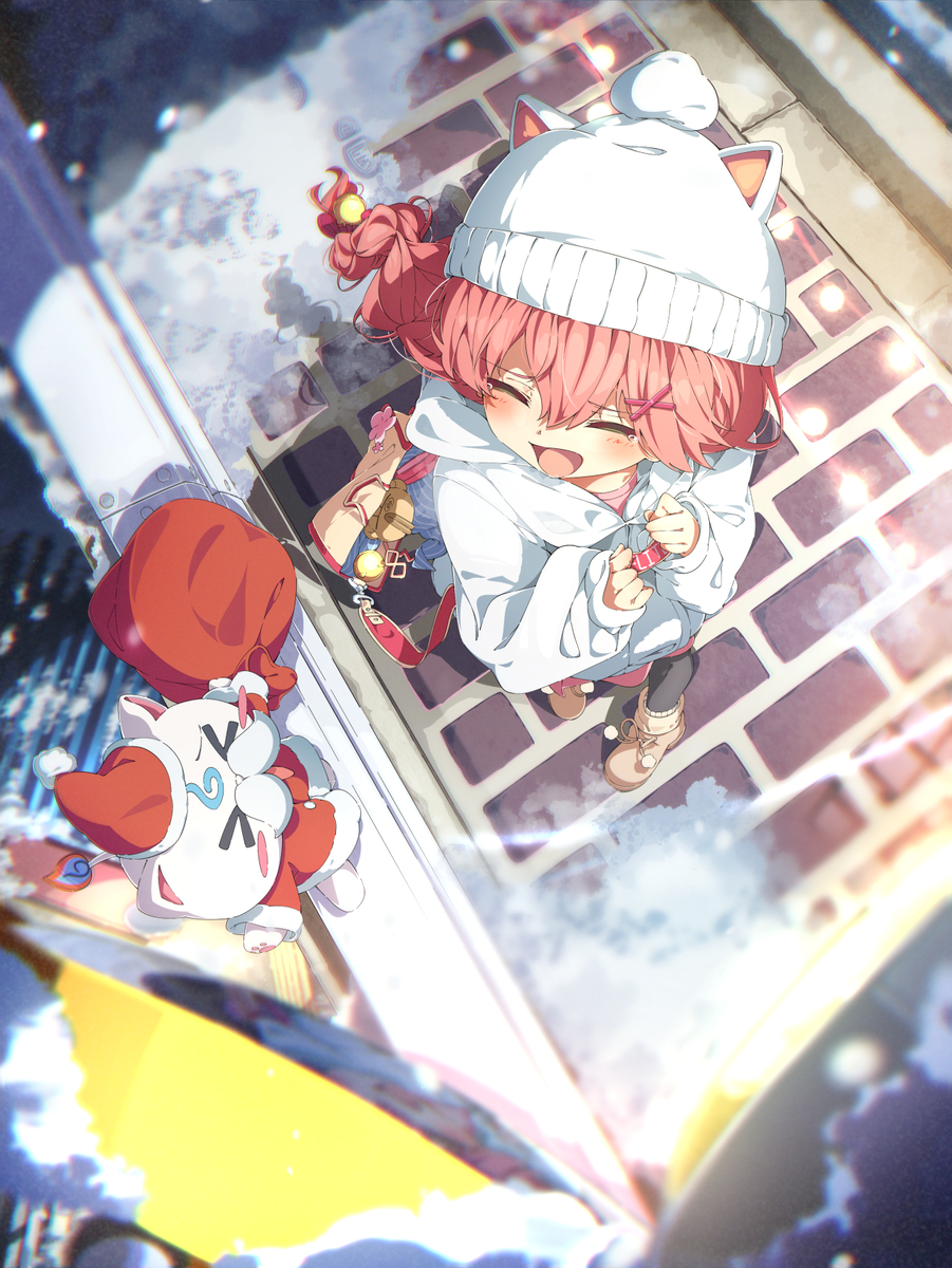 This is a pixiv picture whose title is 冬日の帰り道.