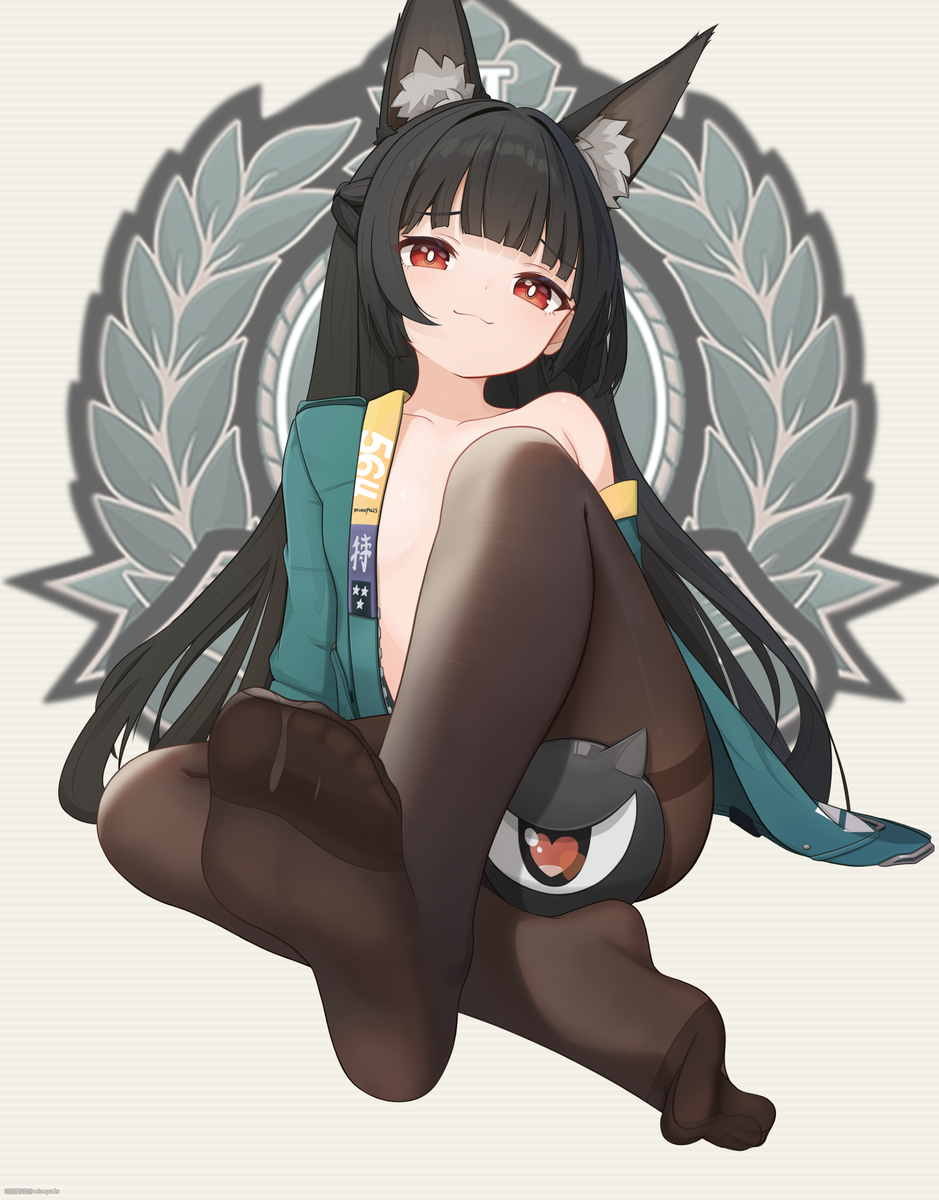 This is a pixiv picture whose title is 星见雅黑丝差分.