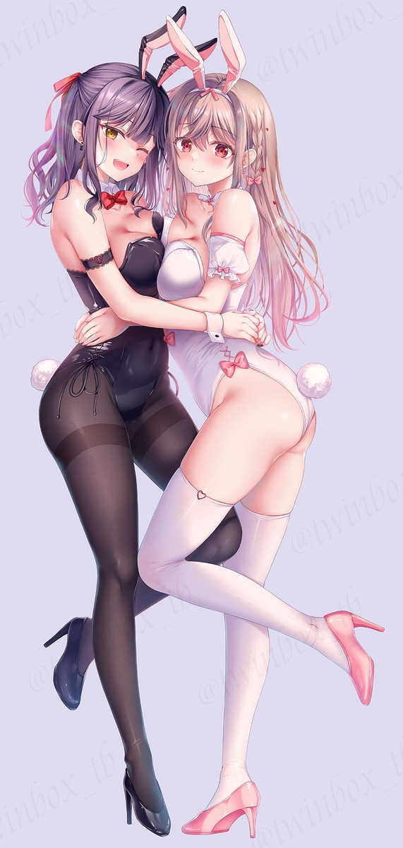This is a pixiv picture whose title is Wバニーガール.