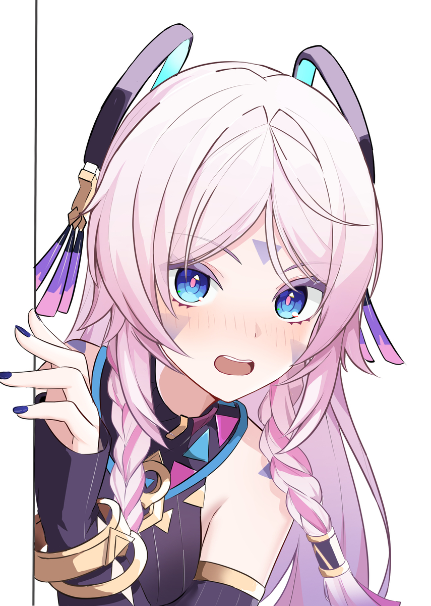 This is a pixiv picture whose title is 「た…たた…旅人！？」 #シトラリ　#原神.