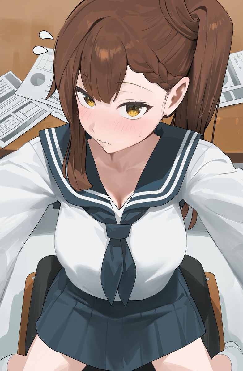 This is a pixiv picture whose title is え？正面？！.