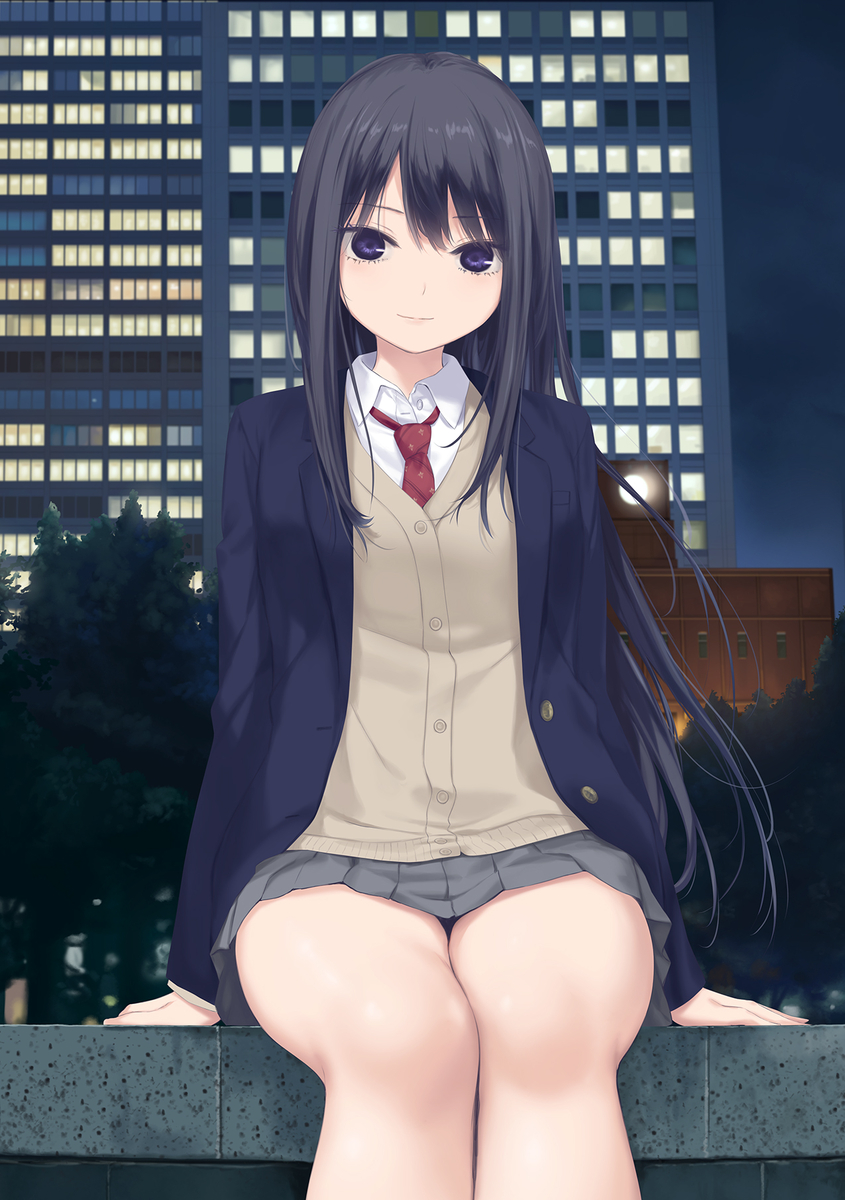 This is a pixiv picture whose title is 夜の公園.