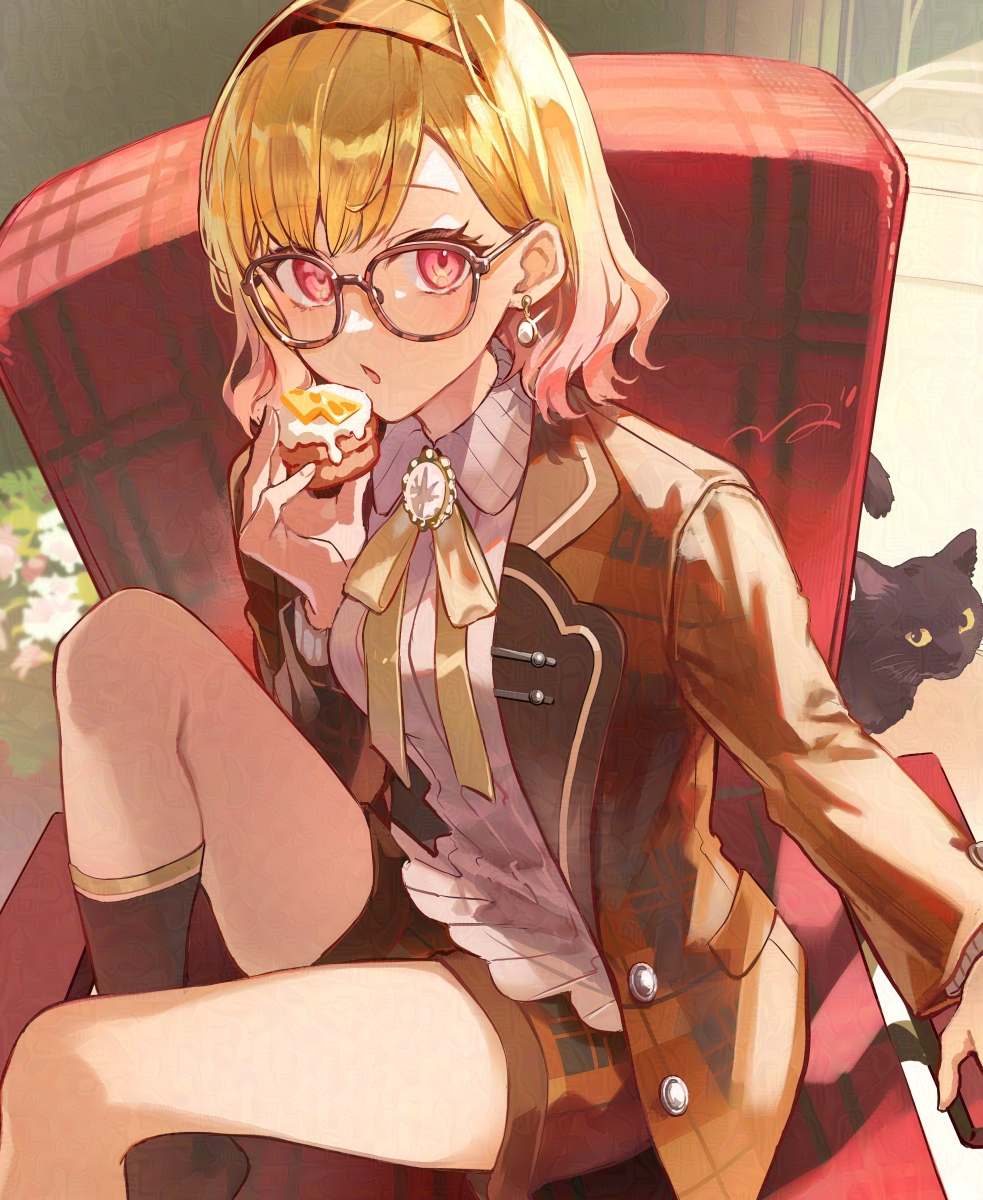 This is a pixiv picture whose title is 👓.