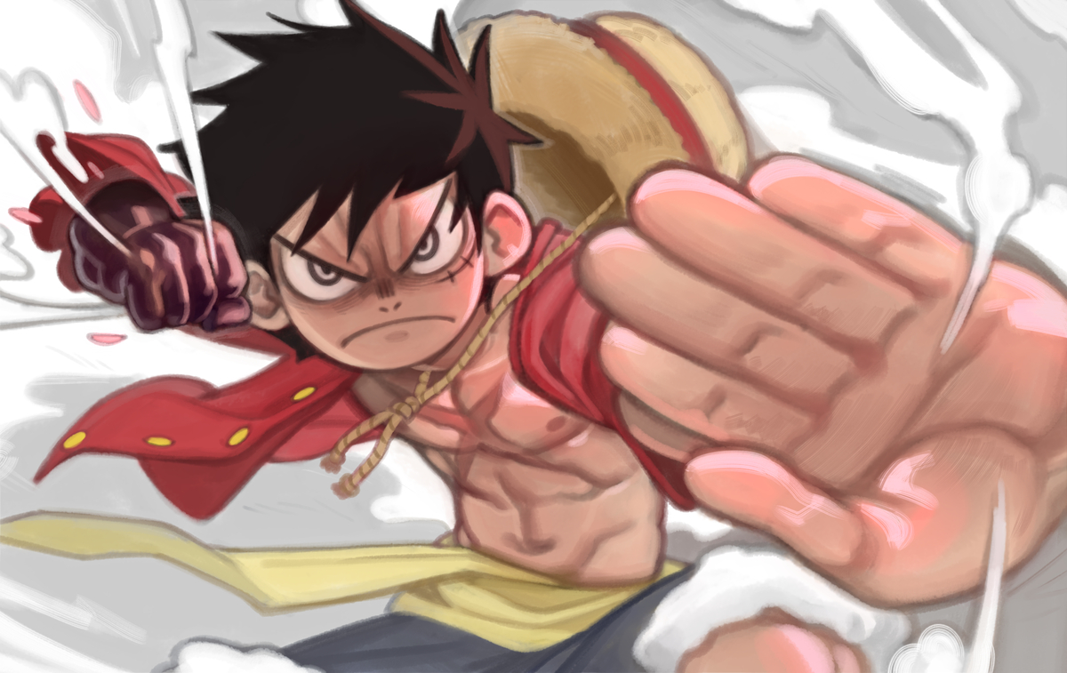 This is a pixiv picture whose title is Monkey D. Luffy.