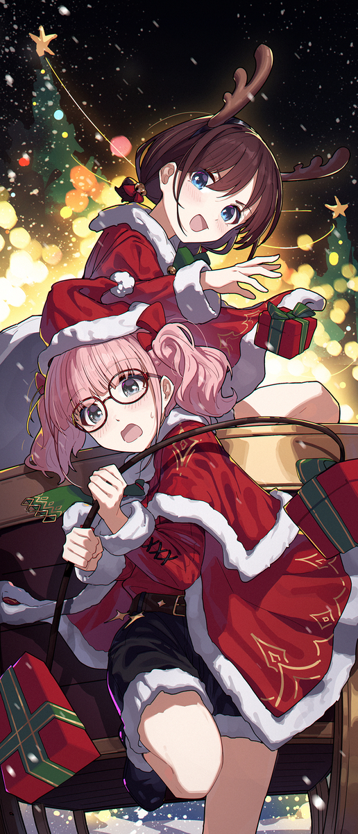 This is a pixiv picture whose title is 平安夜请吃双菜喵🤤.