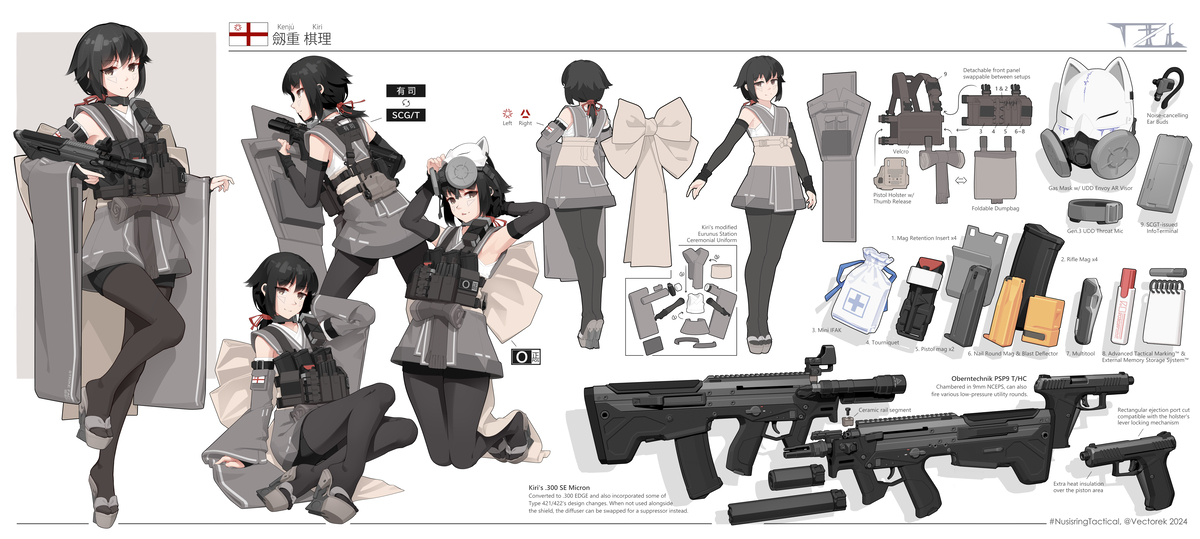 This is a pixiv picture whose title is Kiri_Character Sheet 2024.