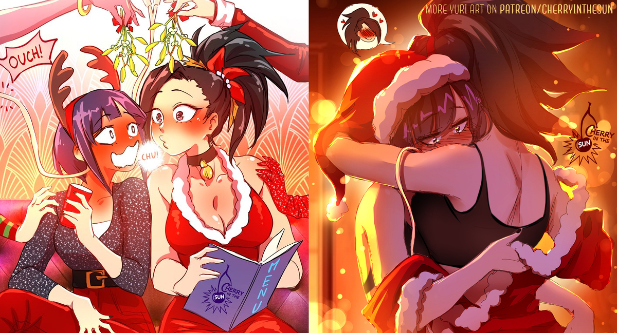 This is a pixiv picture whose title is Momo x Kyoka - Merry Christmas.