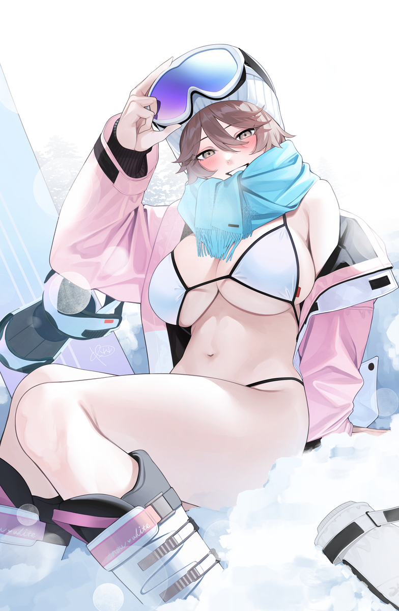 This is a pixiv picture whose title is スノービキニ.