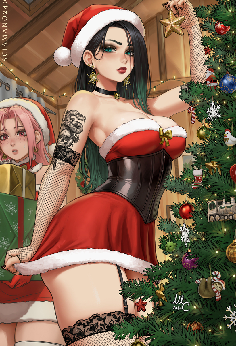 This is a pixiv picture whose title is April Christmas - OC.