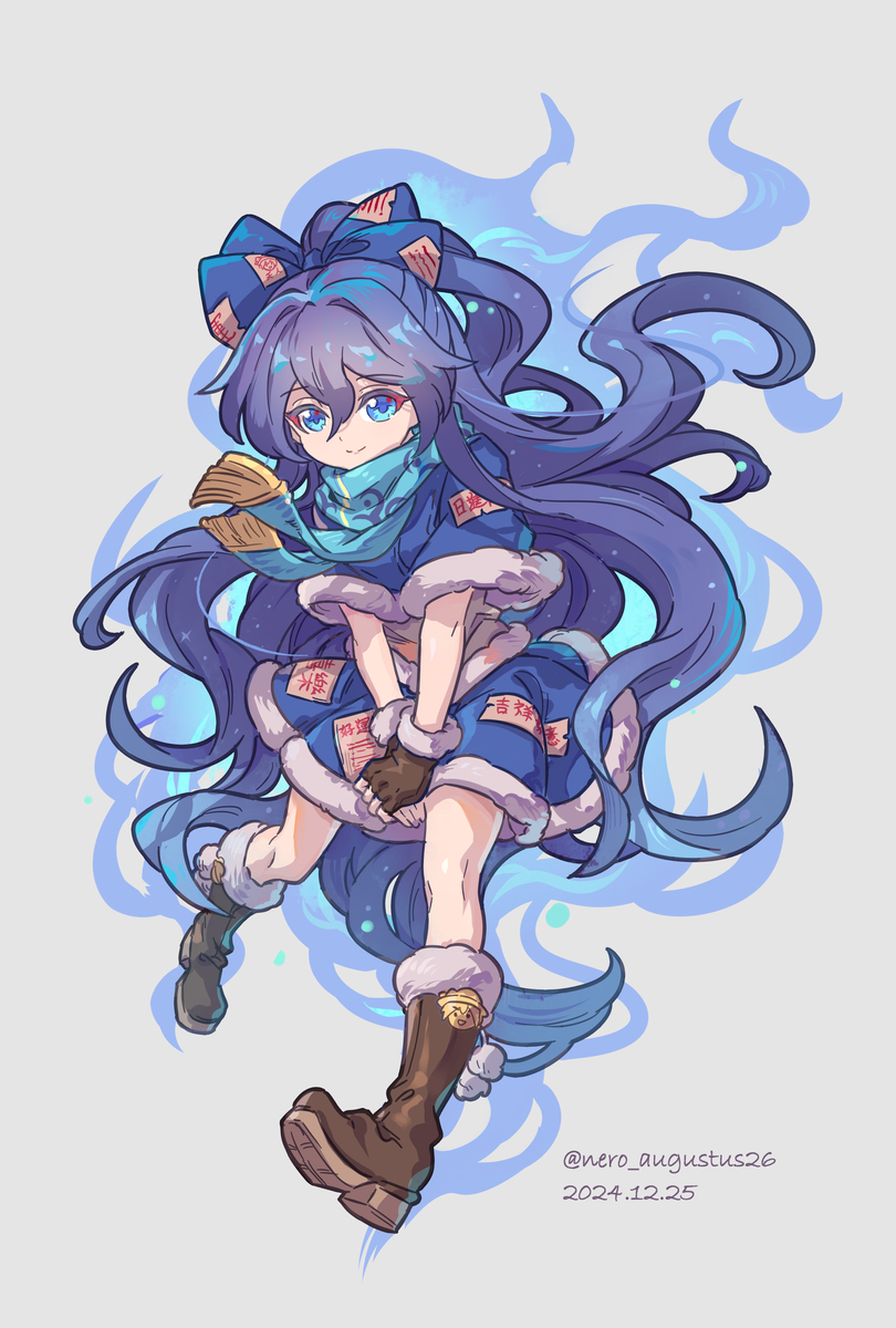 This is a pixiv picture whose title is 【圣诞随笔】紫苑小姐的冬衣.