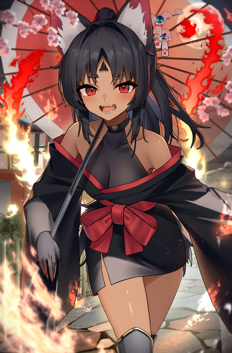 This is a pixiv picture whose title is 化猫.