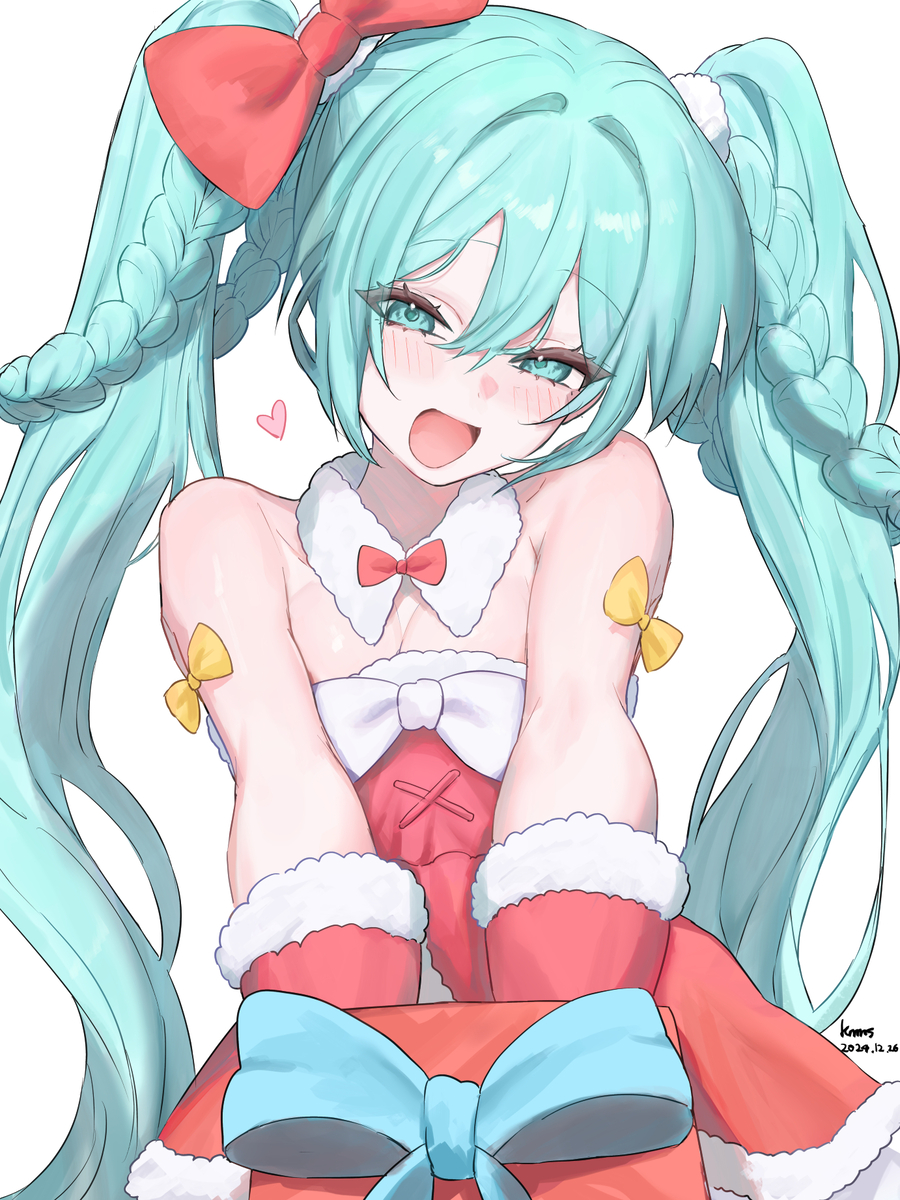 This is a pixiv picture whose title is 「マスター、メリークリスマス！」.