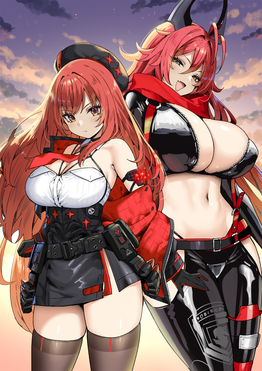 This is a pixiv picture whose title is ラピ：レッドフード & レッドフード.