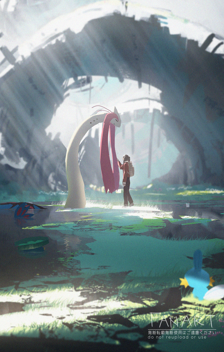 This is a pixiv picture whose title is 光が降る泉.