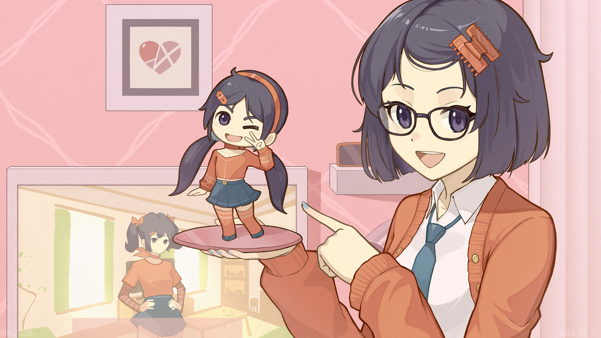 This is a pixiv picture whose title is 米拉的可动手办.