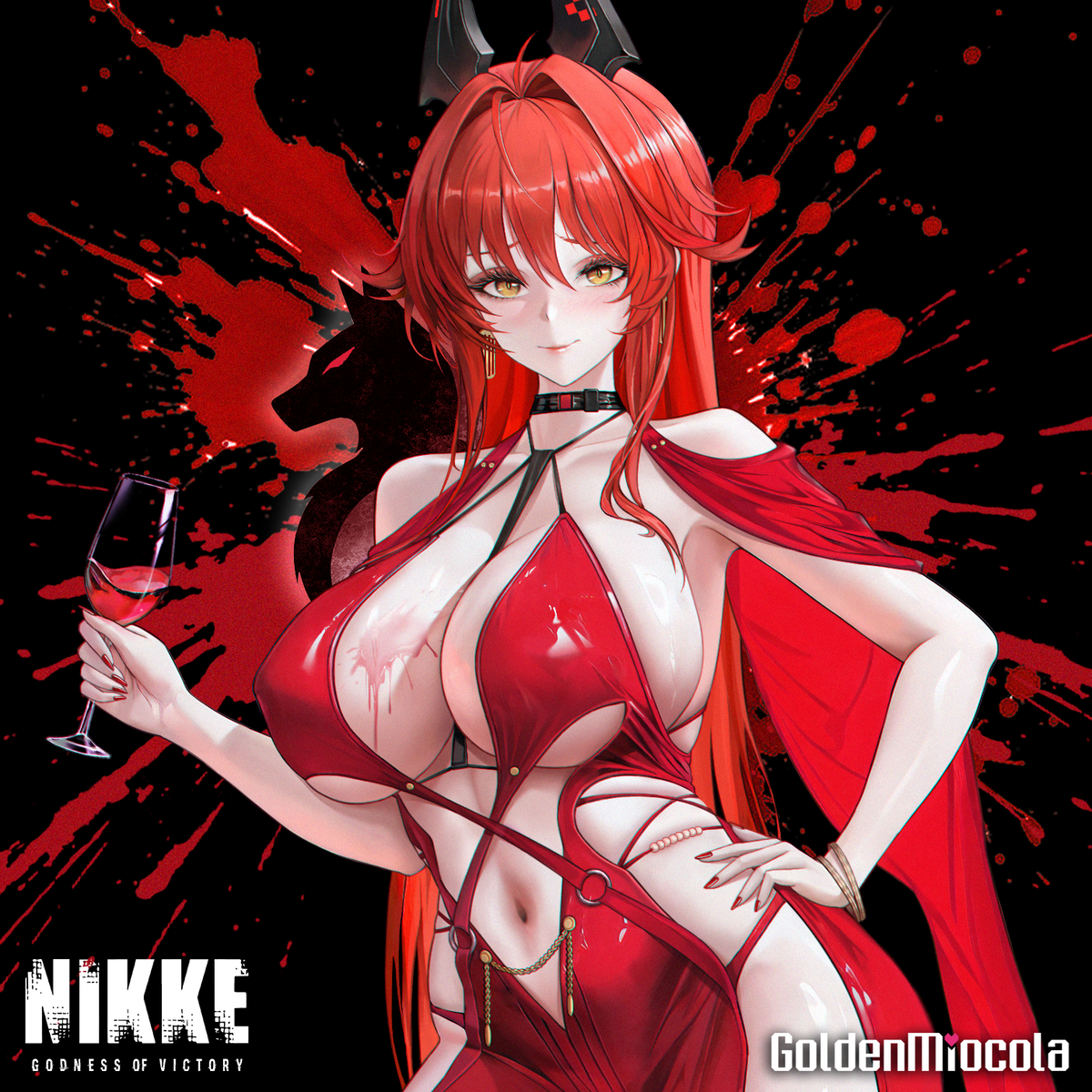 This is a pixiv picture whose title is ✨[commission]_NIKKE_RED ASHES✨.