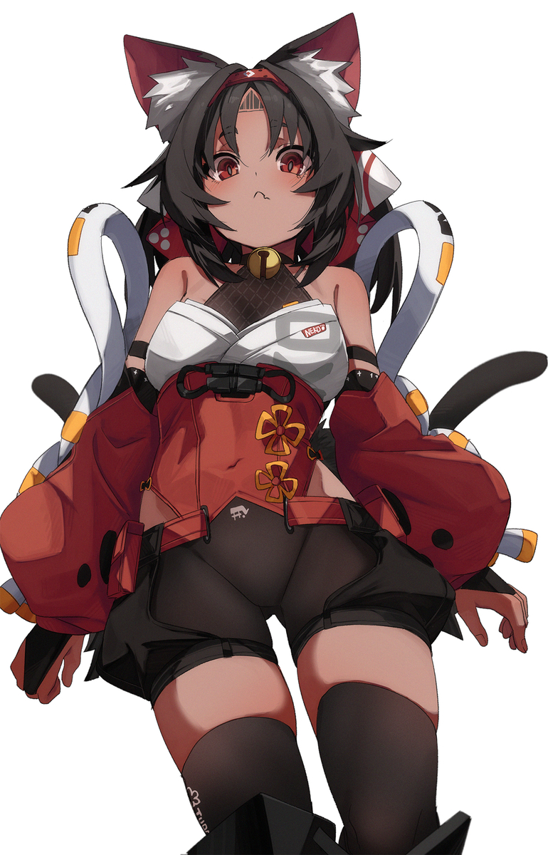 This is a pixiv picture whose title is 猫又ちゃん.