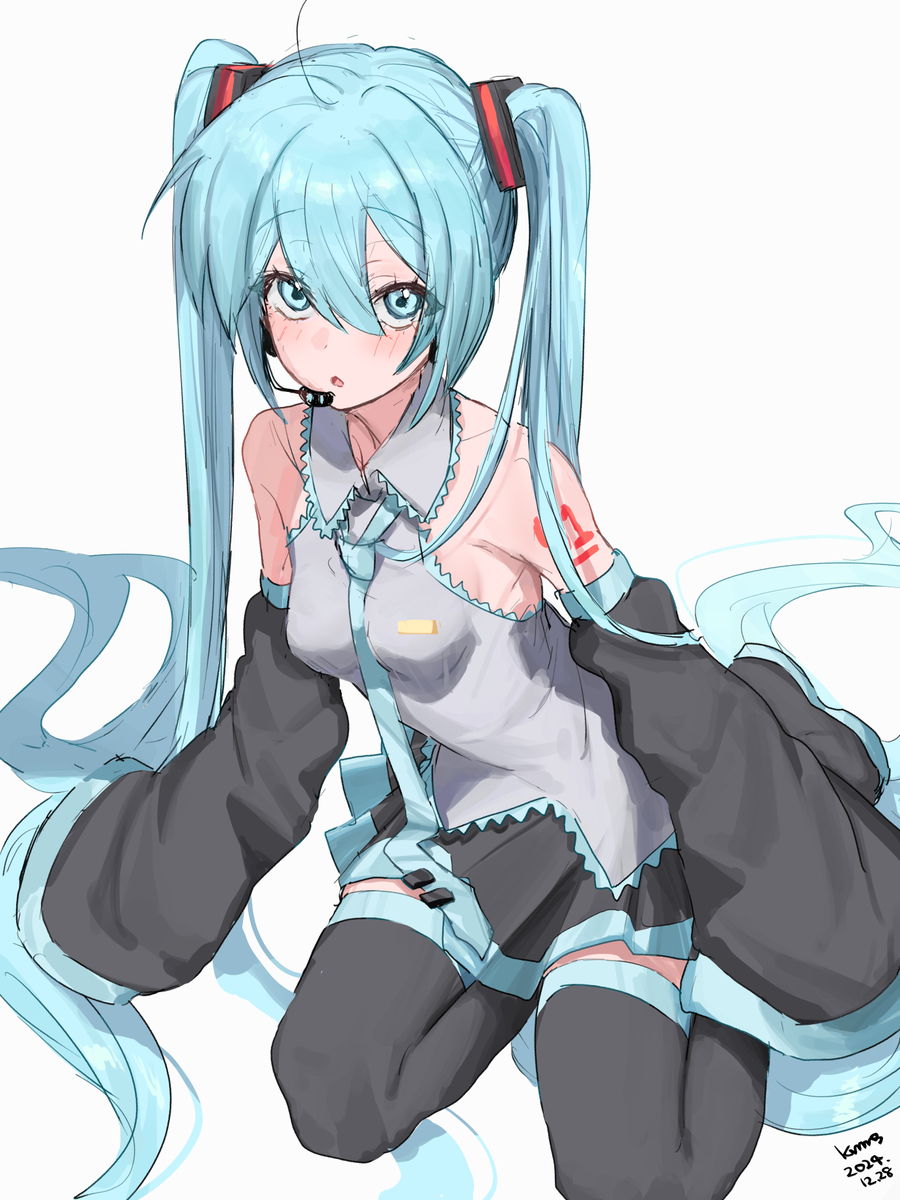 This is a pixiv picture whose title is ミクちゃん.
