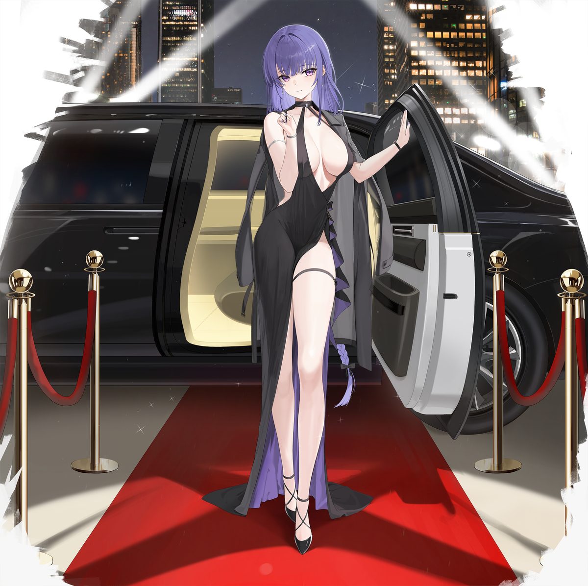 This is a pixiv picture whose title is 雷電将軍.