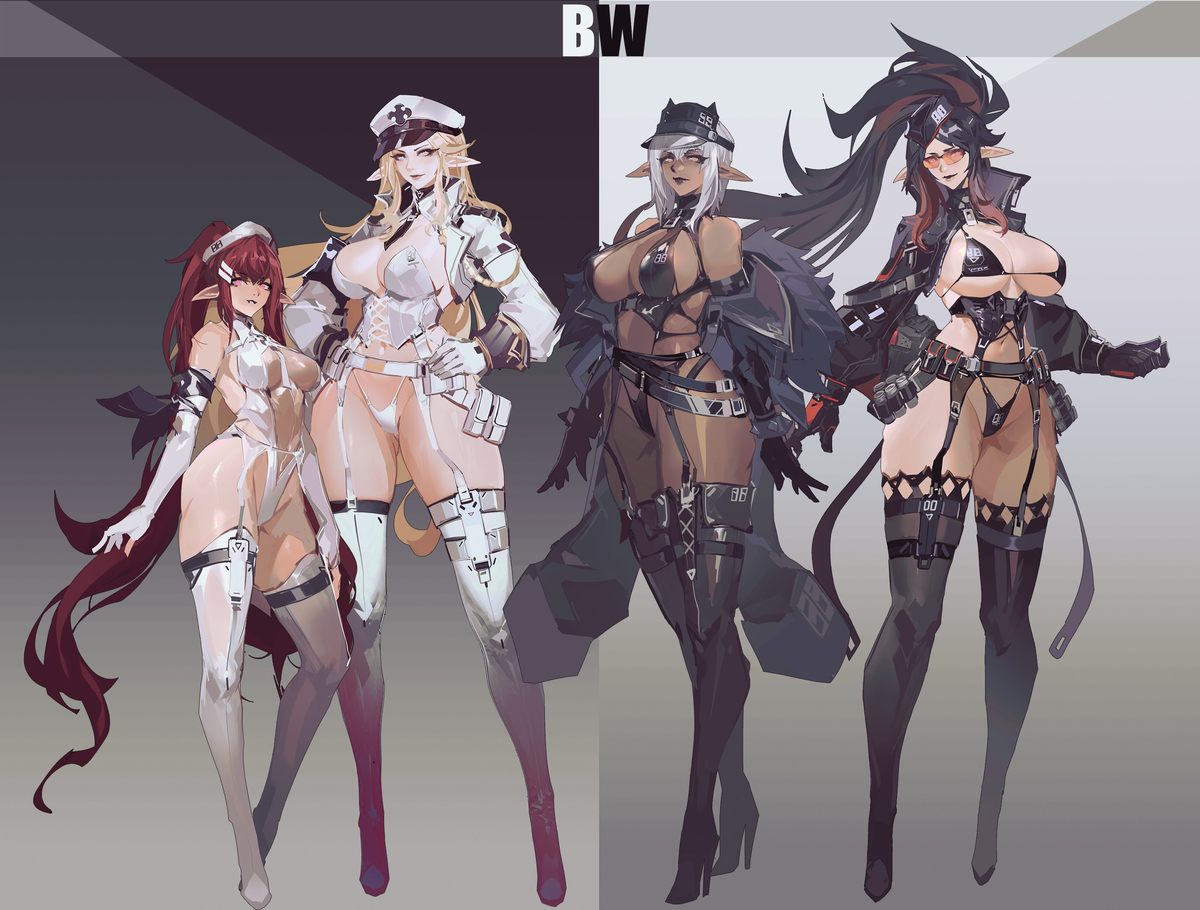 This is a pixiv picture whose title is B&W.