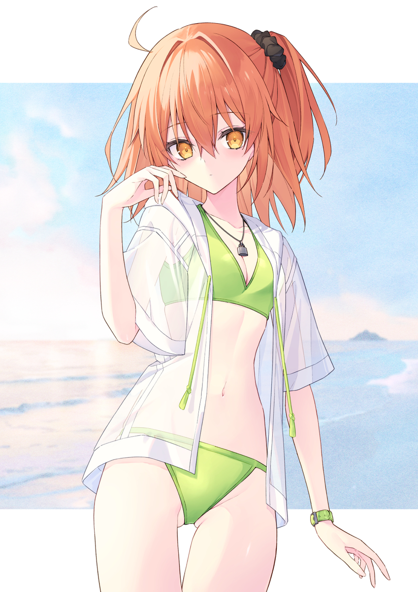 This is a pixiv picture whose title is 水着ぐだちゃん.