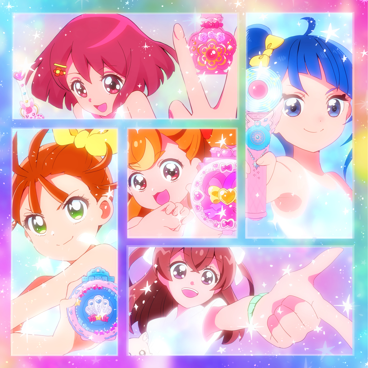 This is a pixiv picture whose title is 変身！令和のプリティガールズ☆2024.