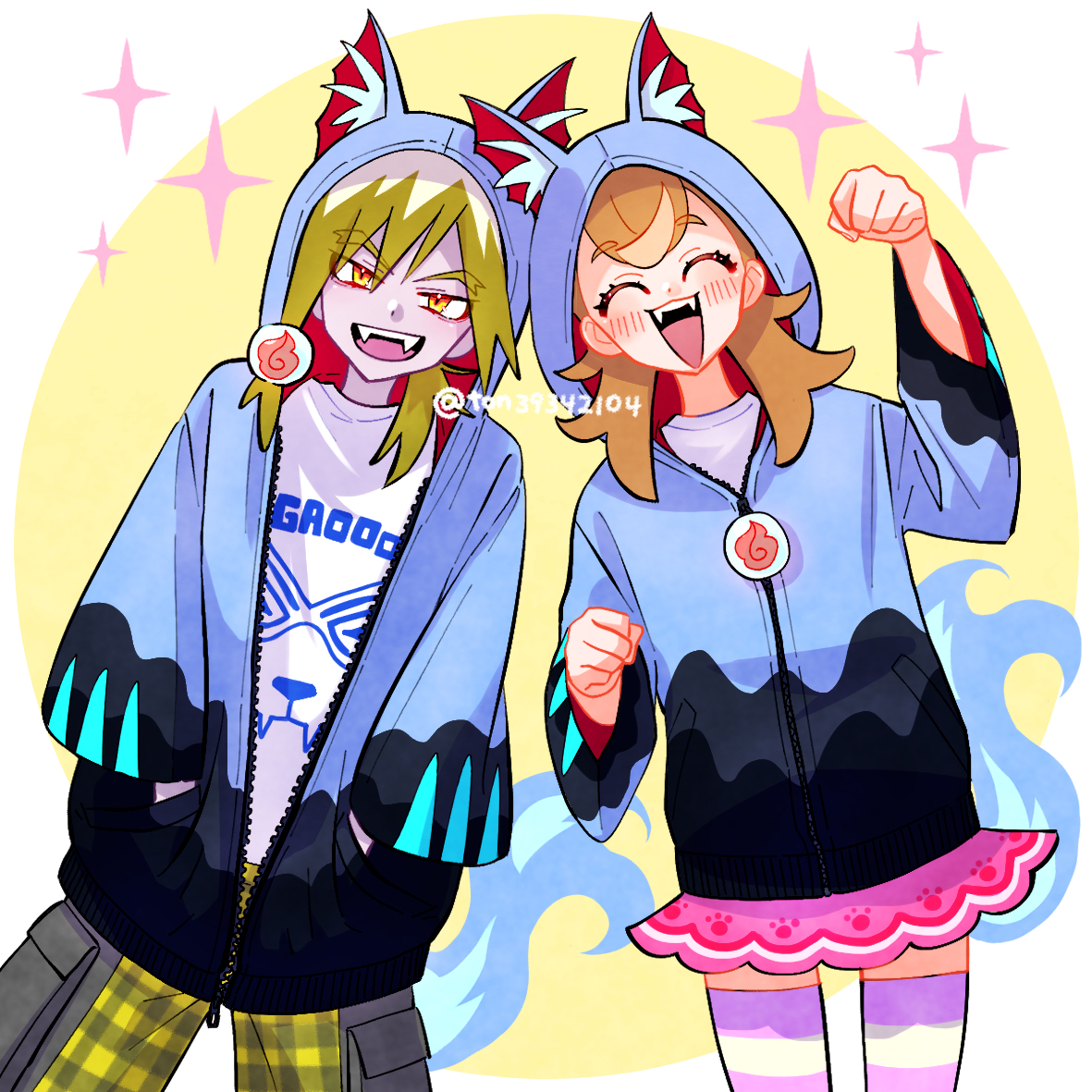 This is a pixiv picture whose title is ガオウパーカー🐺✨.