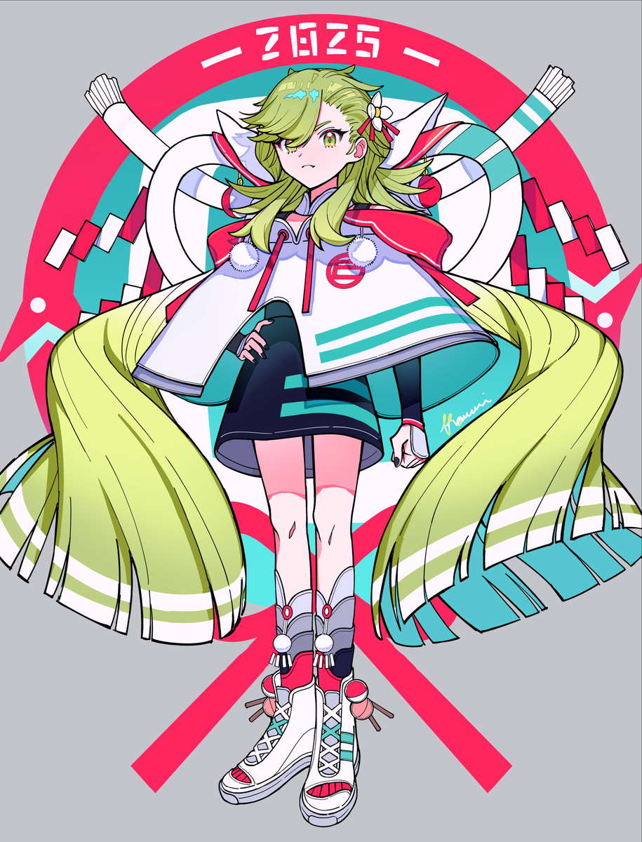 This is a pixiv picture whose title is 行く年来る年.