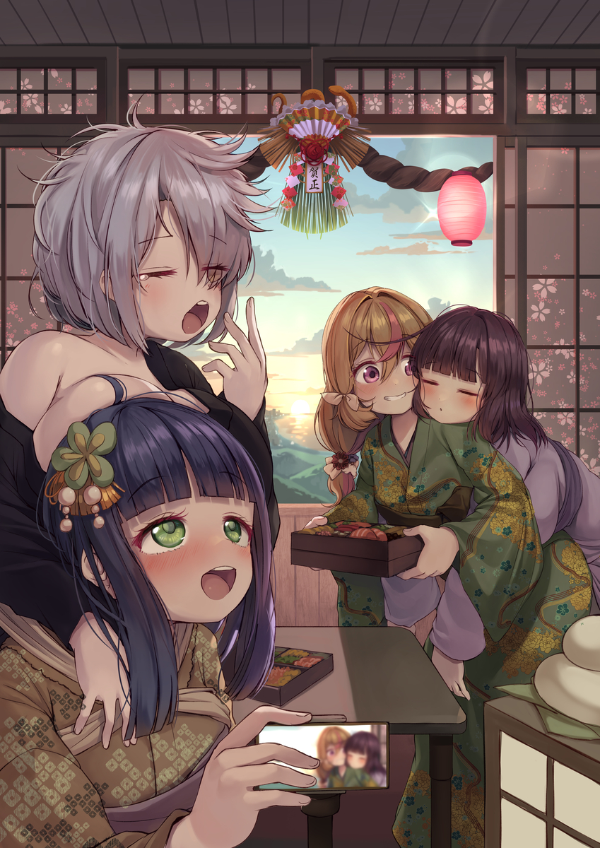 This is a pixiv picture whose title is 明けまして.