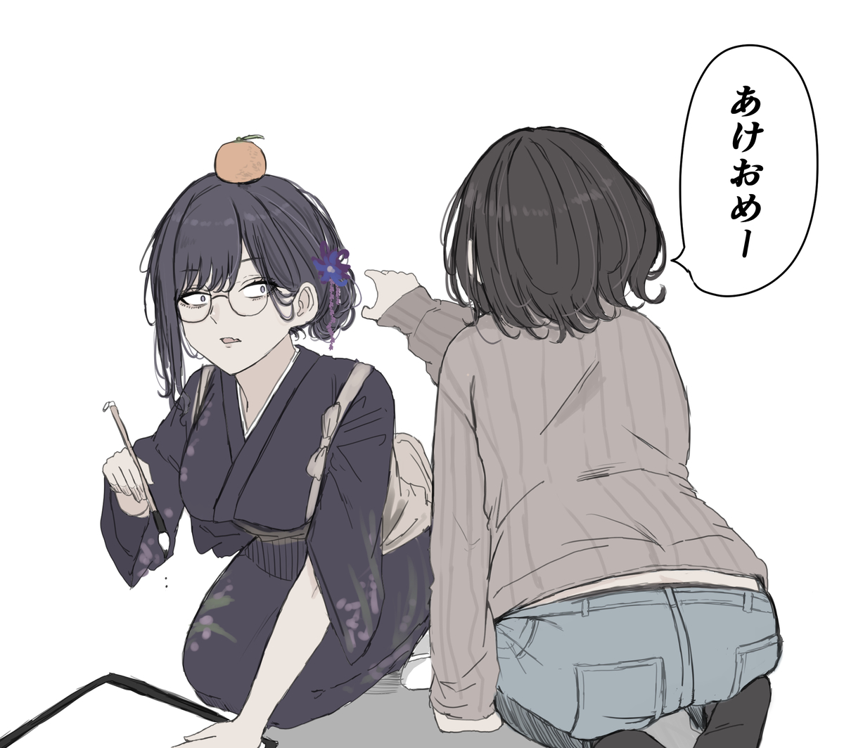 This is a pixiv picture whose title is 今年もよろしく.
