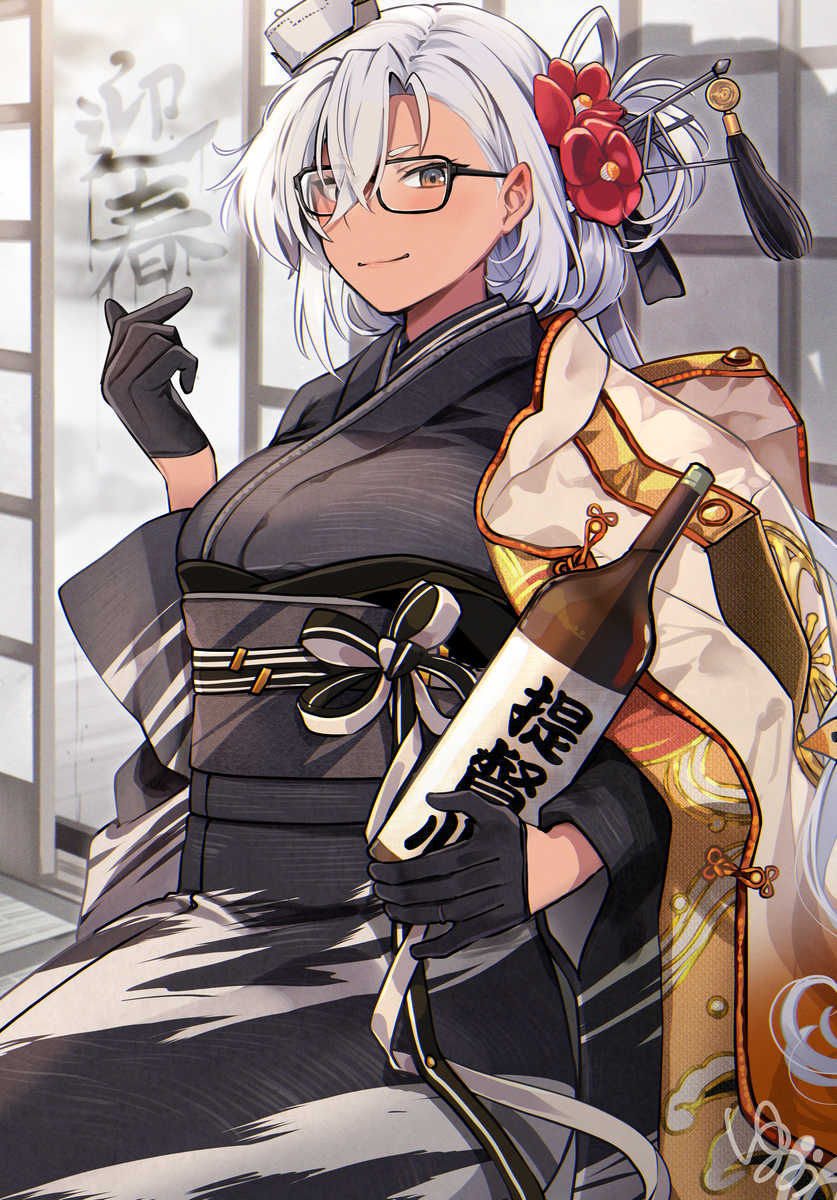 This is a pixiv picture whose title is 公式晴れ着武蔵さんありがとう！！！.