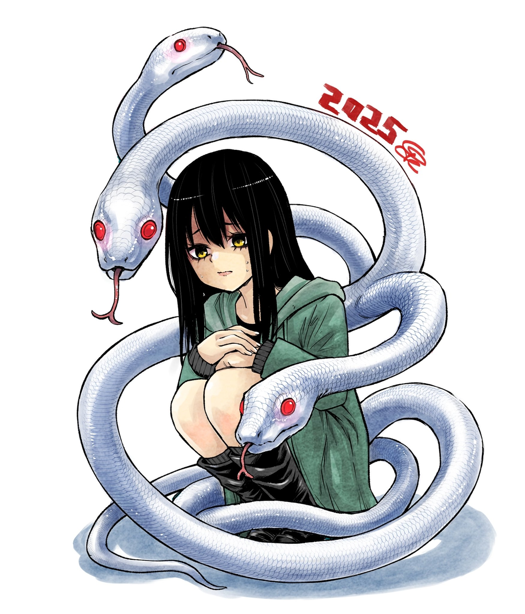 This is a pixiv picture whose title is 巳年.