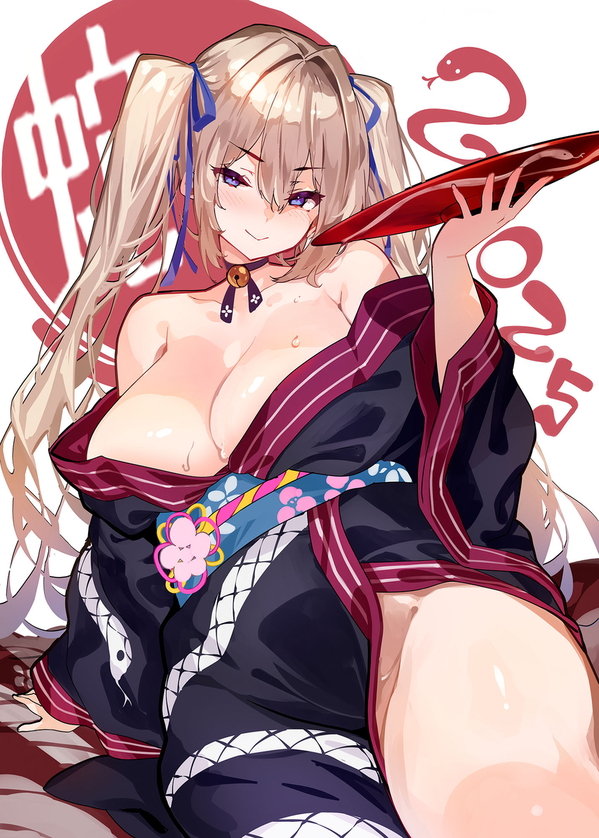 This is a pixiv picture whose title is 🎍🐍🎍.