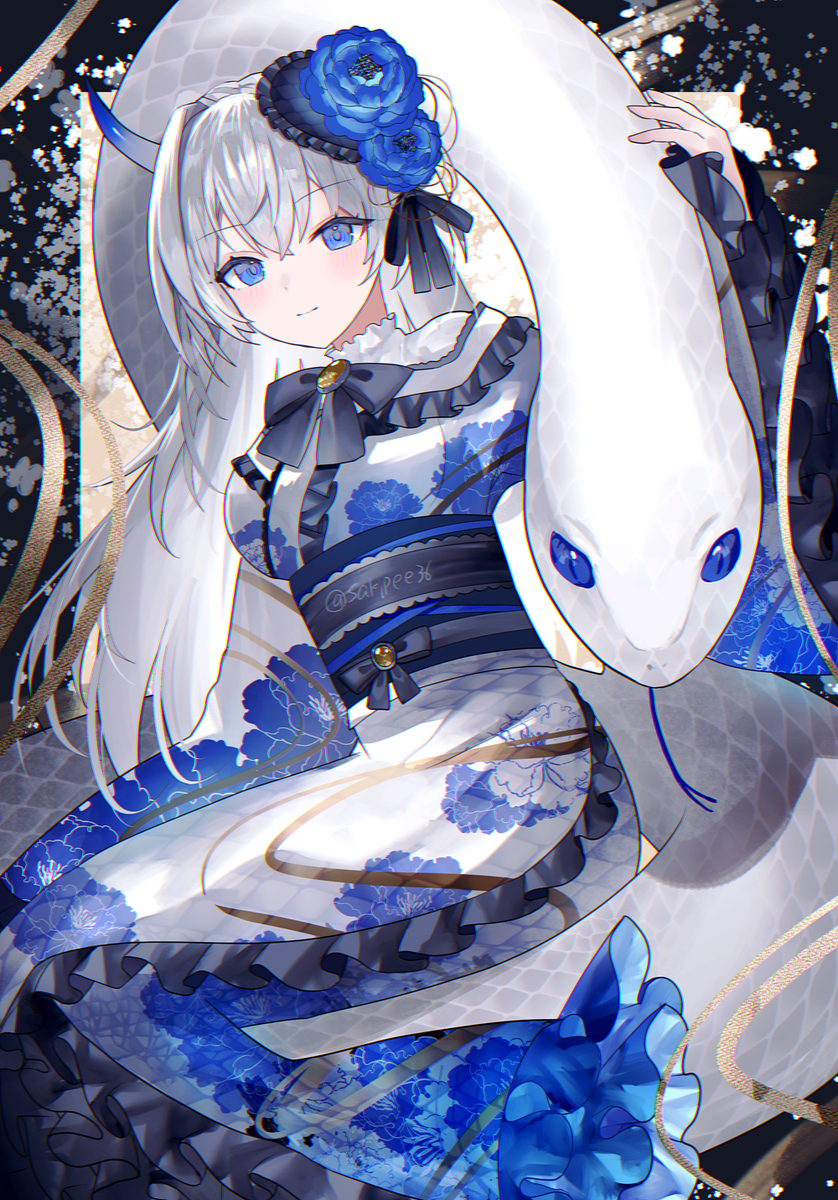 This is a pixiv picture whose title is 描き初め.