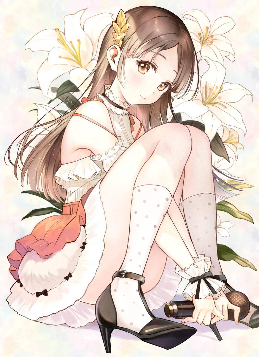 This is a pixiv picture whose title is 百合と倉本千奈.