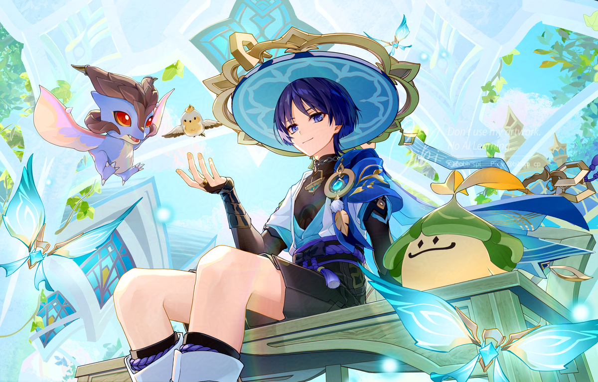 This is a pixiv picture whose title is 放浪者誕生日2025.