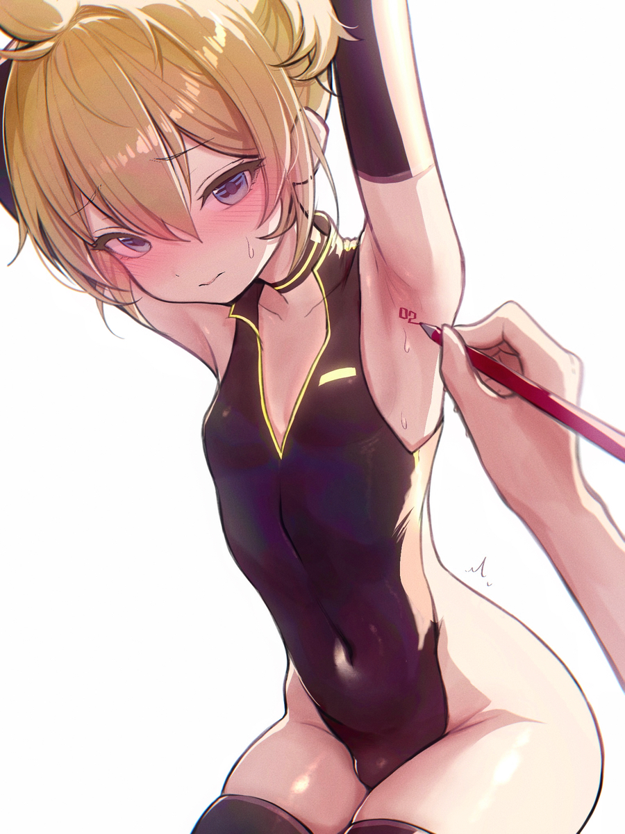 This is a pixiv picture whose title is 鏡音.