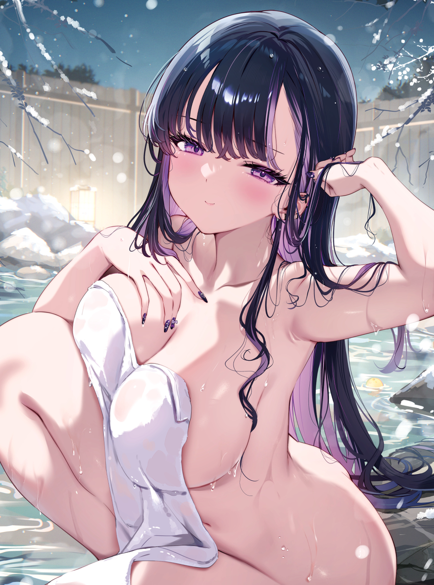 This is a pixiv picture whose title is 温泉まゆちゃん♨.