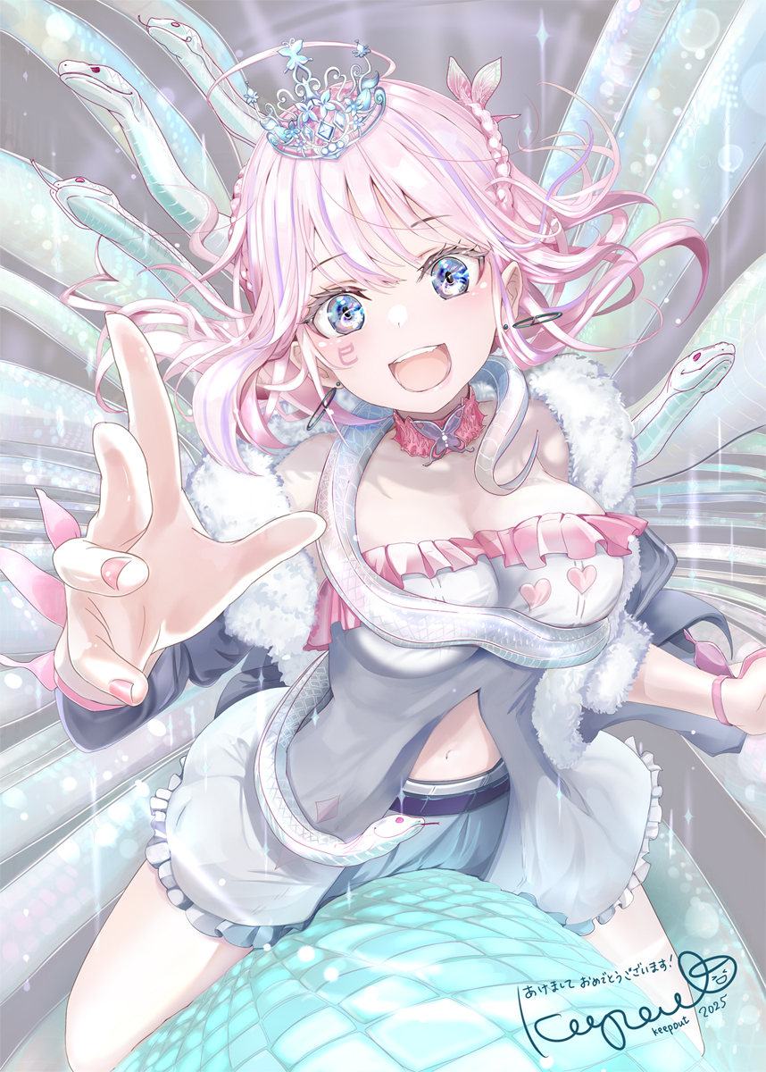 This is a pixiv picture whose title is HAPPY NEW YEAR OF THE SNAKE！.