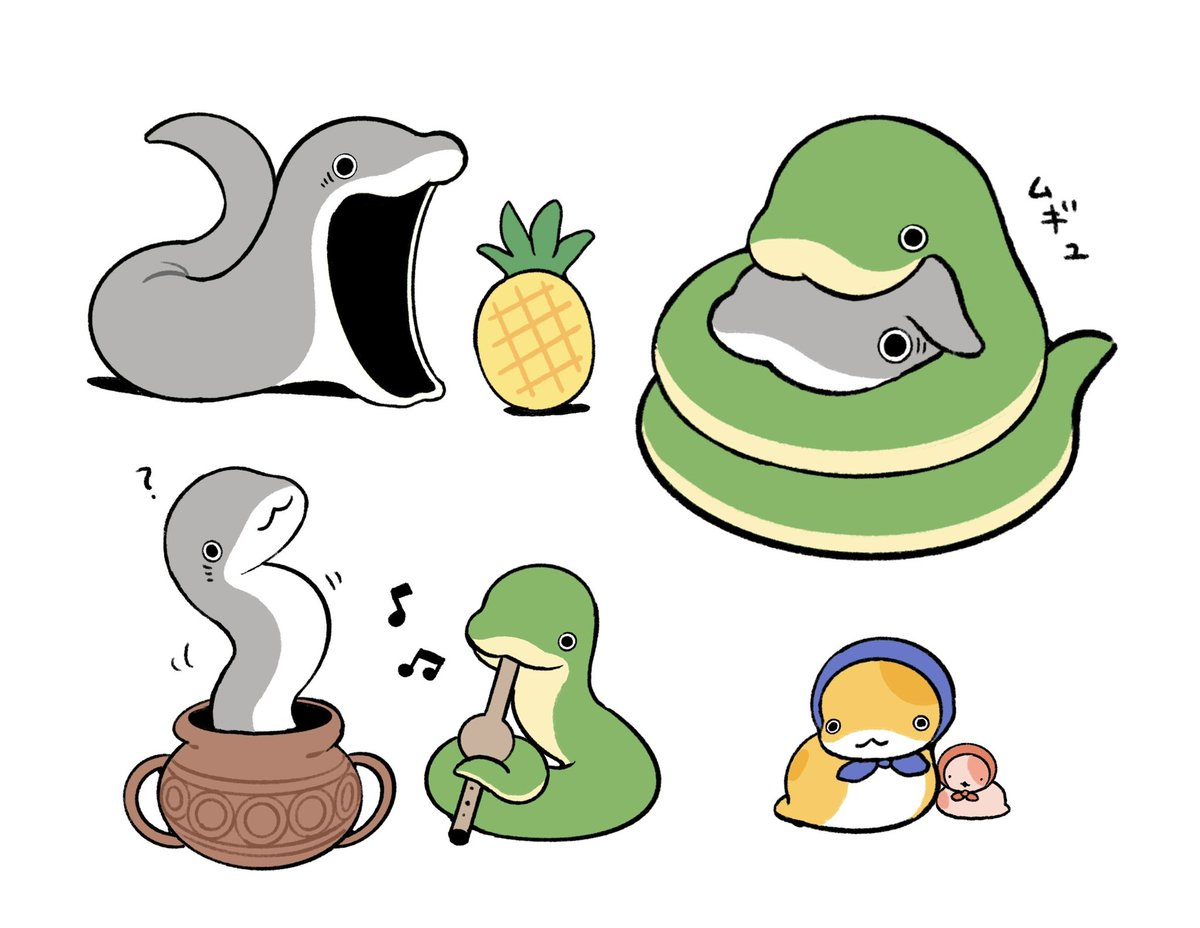 This is a pixiv picture whose title is にょろりん.