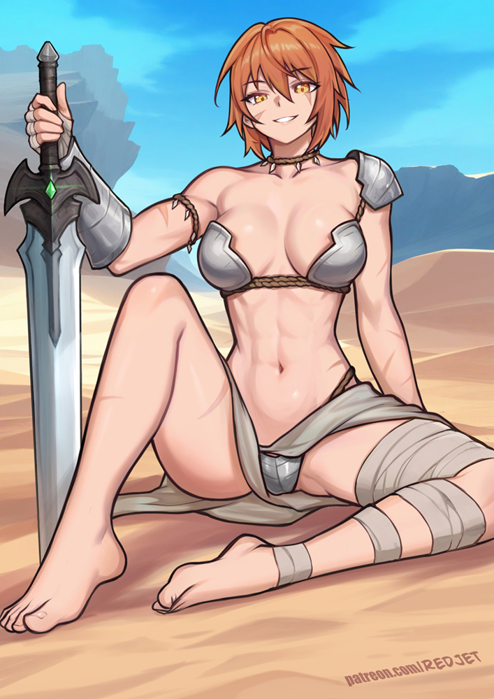 This is a pixiv picture whose title is Nara (OC - Scorched Dunes).