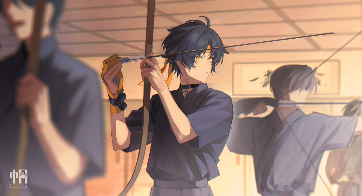 This is a pixiv picture whose title is 箭术的精髓从来不必向外索求.