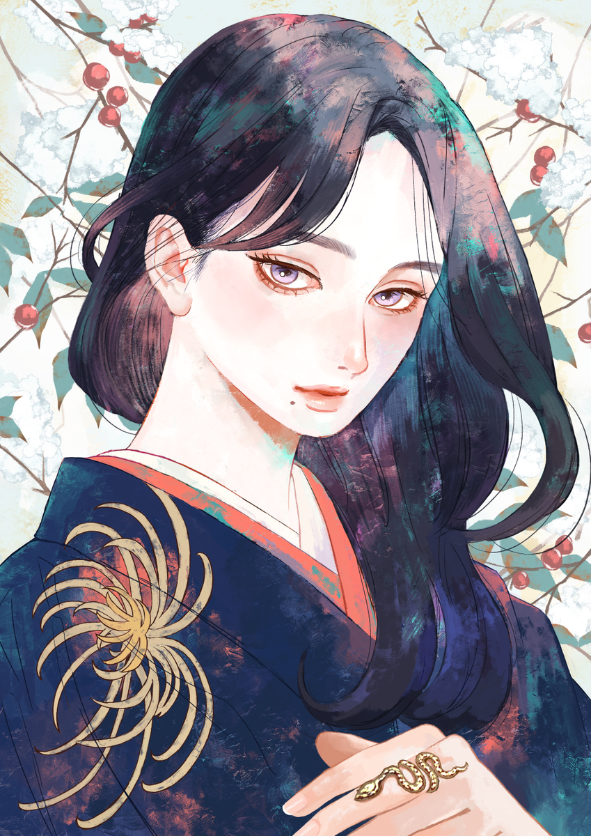 This is a pixiv picture whose title is 巳年.