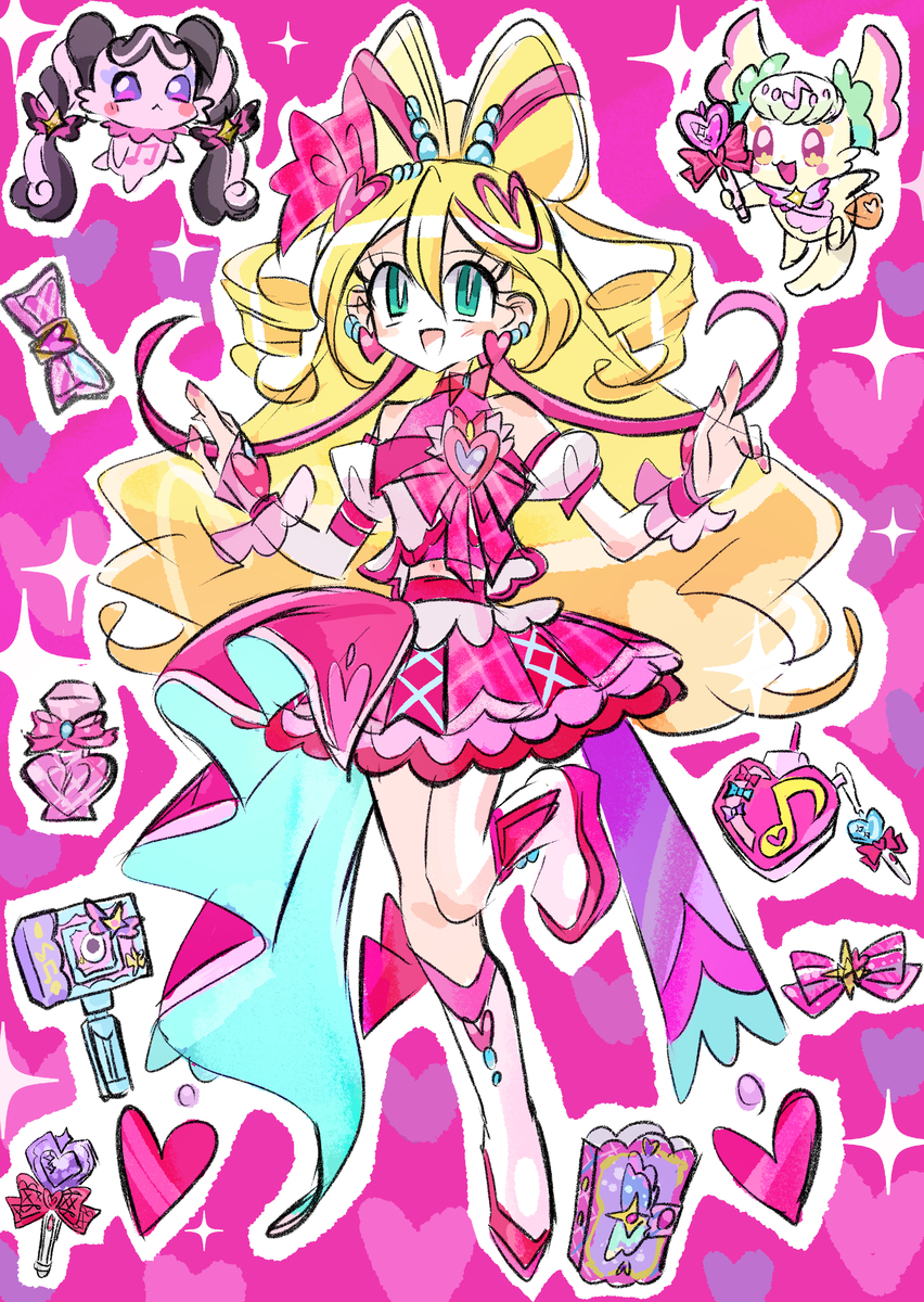 This is a pixiv picture whose title is キュアアイドル🩷🩷🩷.
