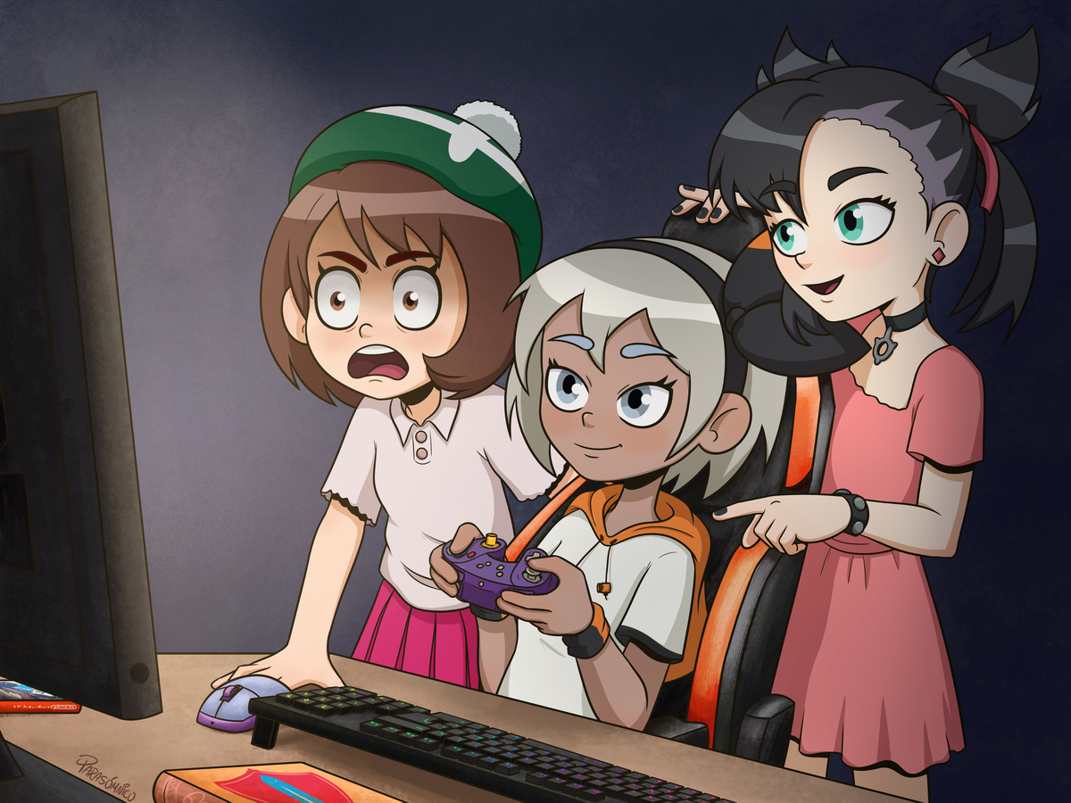 This is a pixiv picture whose title is "Playing...".