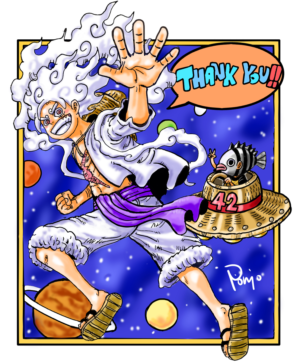 This is a pixiv picture whose title is Dragon Ball42巻×ONE PIECE.