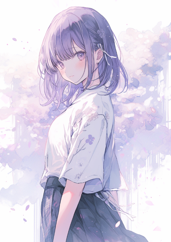 This is a pixiv picture whose title is 『purple』.