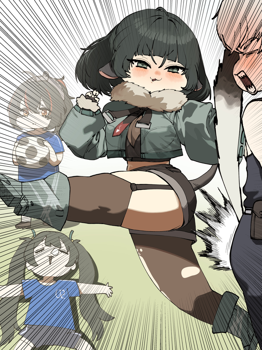 This is a pixiv picture whose title is JANE DOE KICK!.
