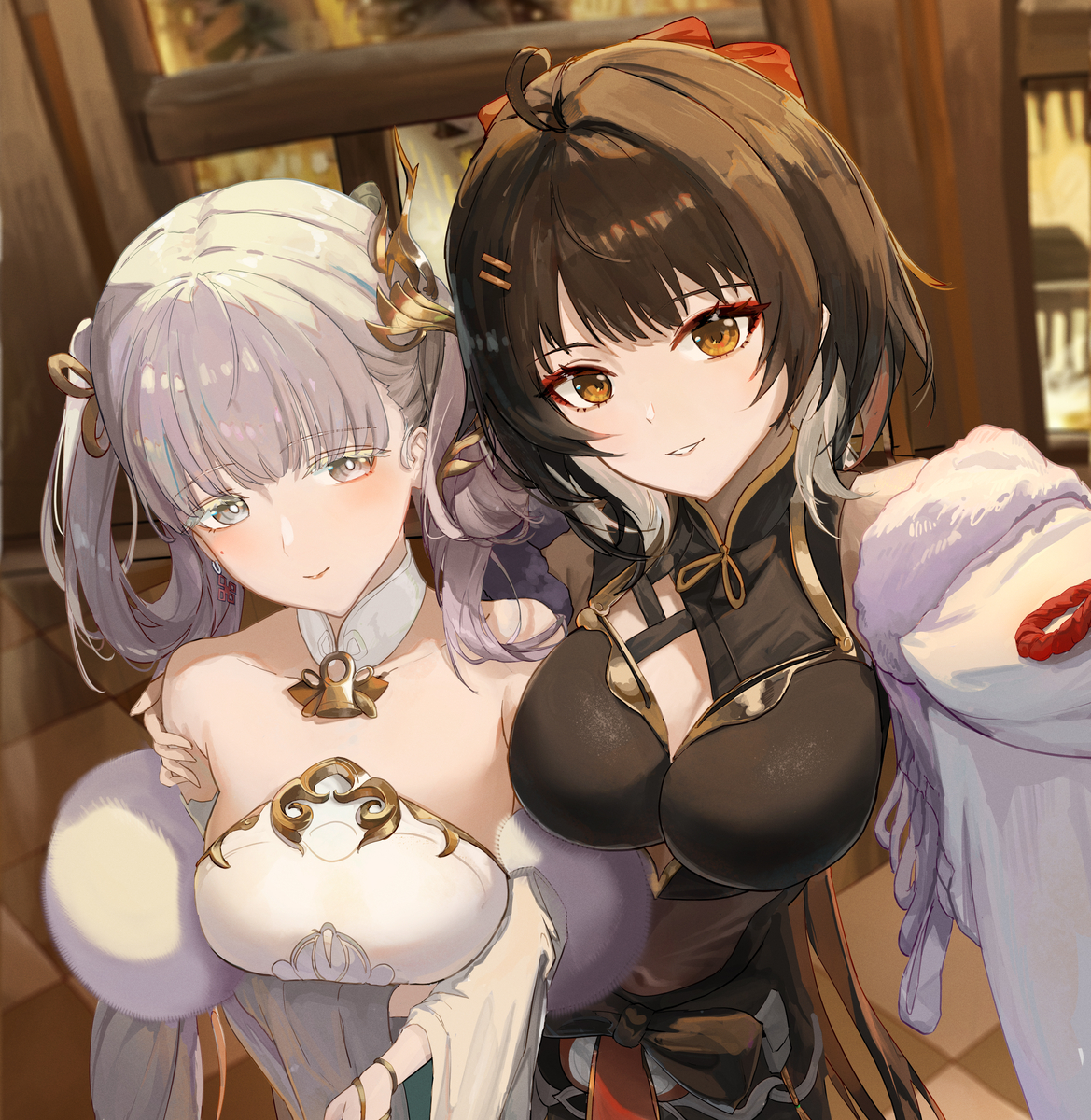 This is a pixiv picture whose title is 花船の旅ー漂泊者と今汐.