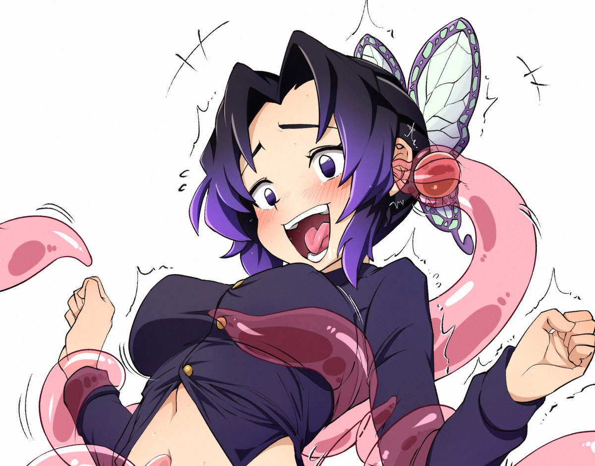 This is a pixiv picture whose title is Ticklish Shinobu.